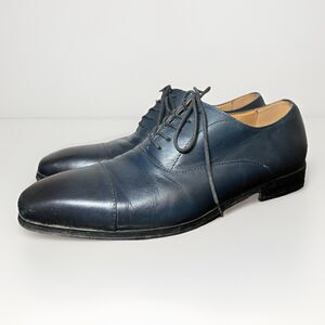 ALDO Blue Leather Dress Shoes Oxfords Classic Men's‎ Lace Up SIZE 8